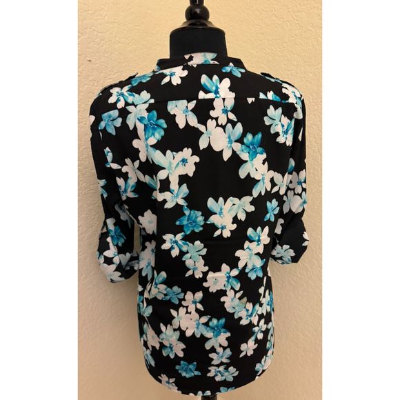 Calvin Klein Floral Long Sleeve Button Up- Sz M - Picture 7 of 12